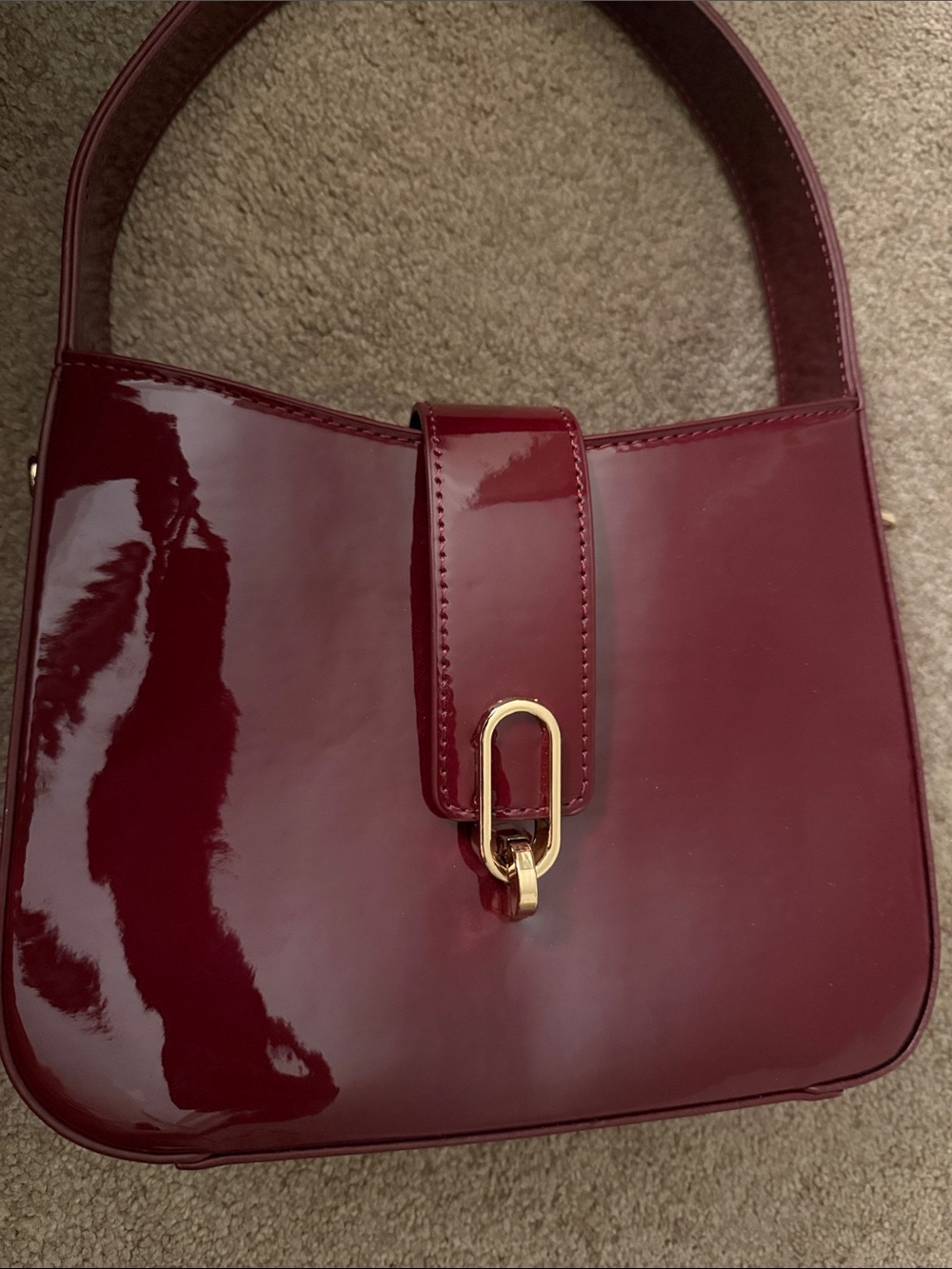Patent Shoulder Bag - Picture 6 of 7